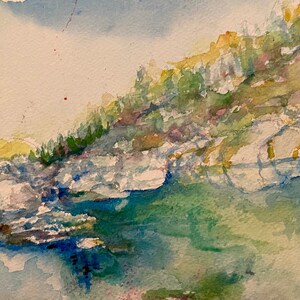 Original Watercolor study of the Yuba River