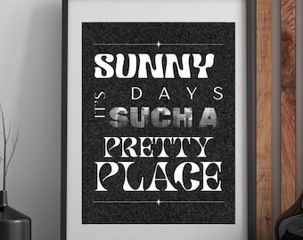 Dom Dolla Dreamin' "Sunny Days It's Such A Pretty Place" Poster, Digital Download Printable Poster Wall Art EDM Dance House Electronic Music