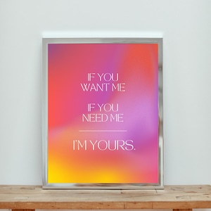 Innerbloom Rufus Du Sol Poster, EDM poster, graphic poster print, innerbloom digital print, if you want me if you need me I&#39;m yours