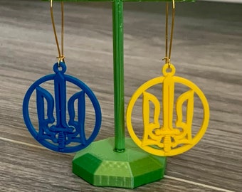 Ukrainian tryzub (trident) earrings