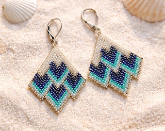 Sea love beaded earrings
