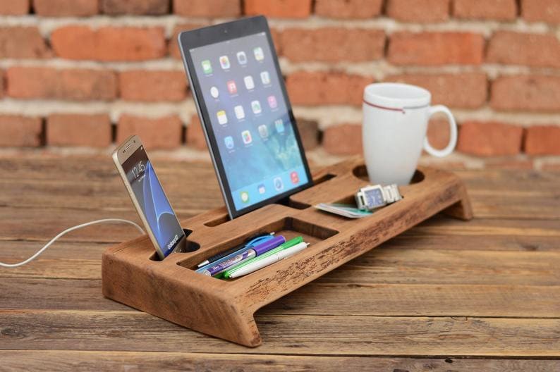 Desk Organizer with Smart Phone Holder Etsy
