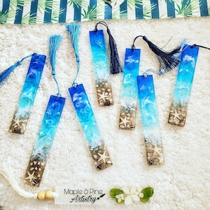 Beach-themed bookmarks/ Ocean bookmarks/ book accessories /