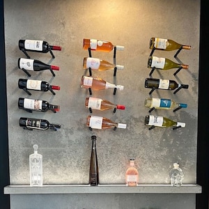 Floating Wine Rack, Wall Mounted Wine Rack, Modern Wine Rack by Movo Home