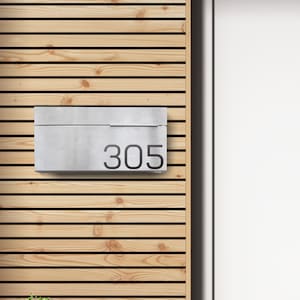 Modern Wall Mount Mailbox, Contemporary Letterbox, Stainless Steel and Large Mailboxes