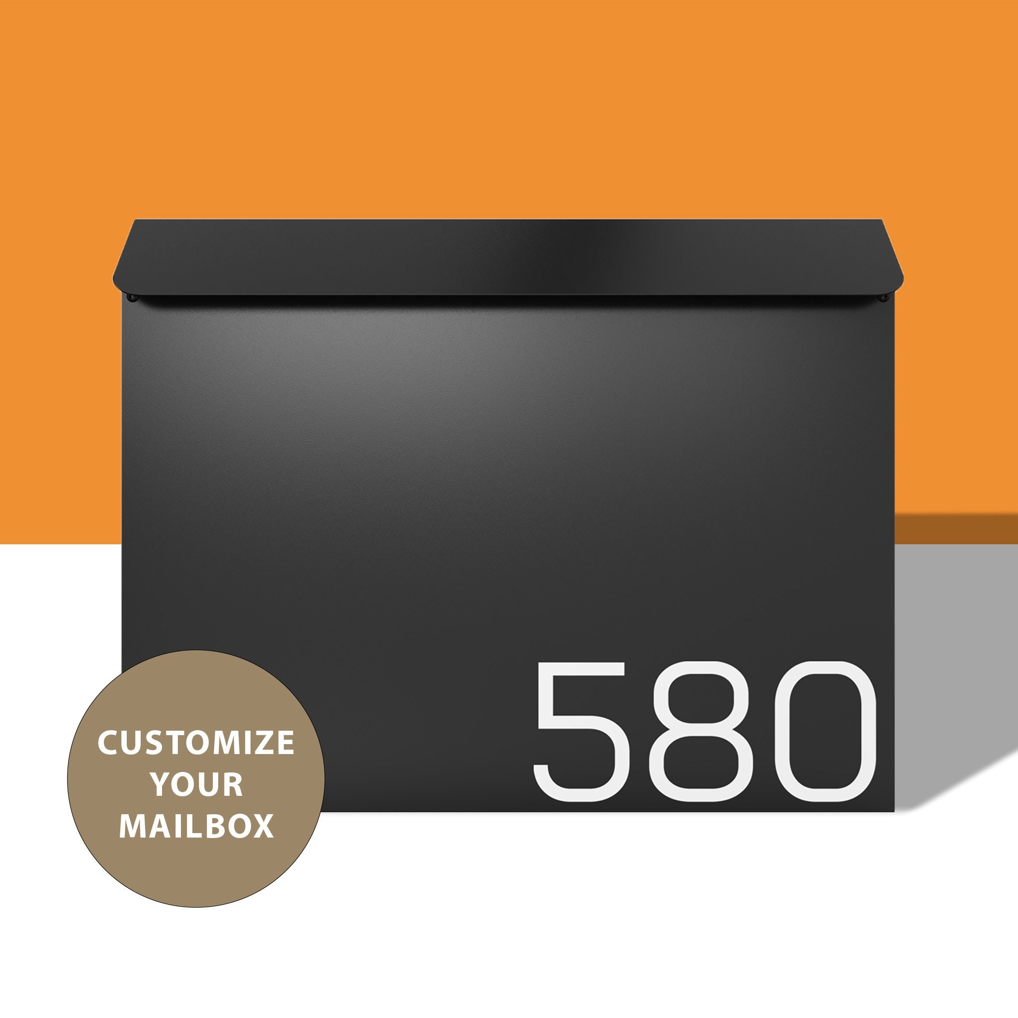 Custom Mailbox Personalized Wall Mount Mailbox Casey Modern Etsy