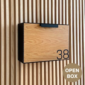 Custom Wall Mount Mailbox, Open Box,