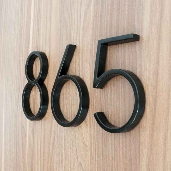 House numbers, Modern House Numbers, Address Numbers, Address Sign, Door Numbers, Black House Numbers 5 inch, Horizontal and Vertical