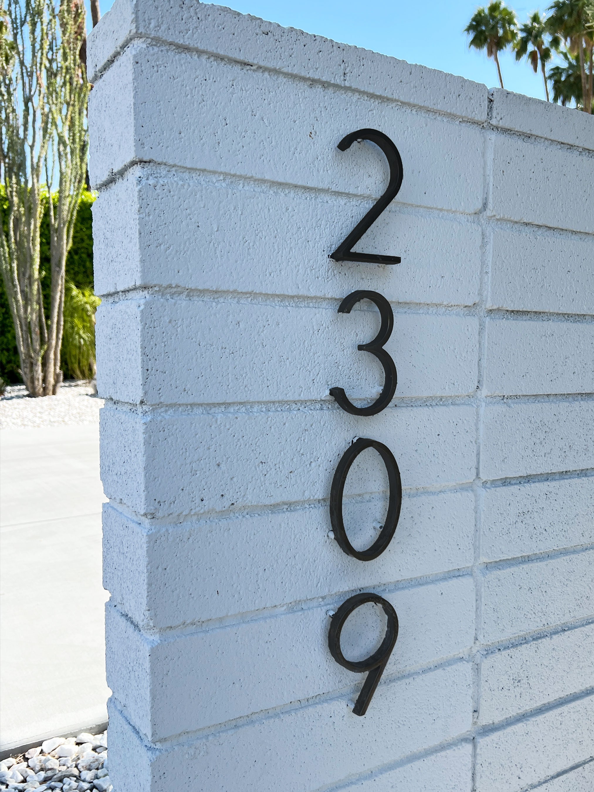 Modern House Numbers, Address Numbers, Address Sign, Door Number, Black ...