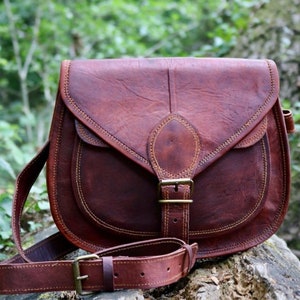 VINTAGE LOOK SADDLE Bag, Handmade From Genuine Leather - Etsy UK