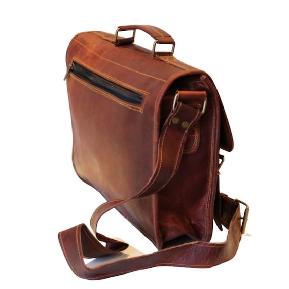 TRADITIONAL LEATHER SATCHEL A4 Size Etsy