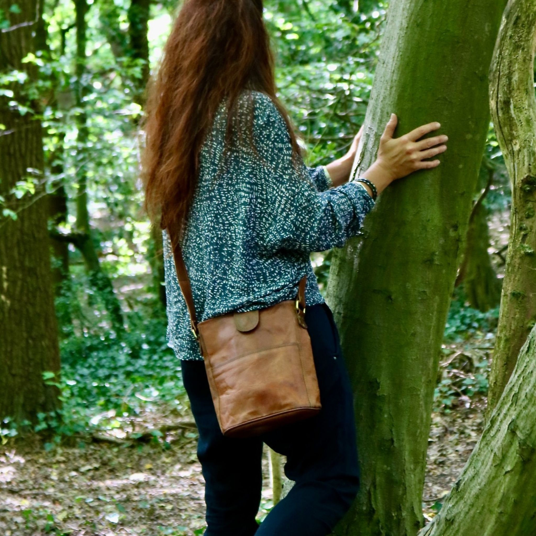 Trunk Mini Bag in Green Leather