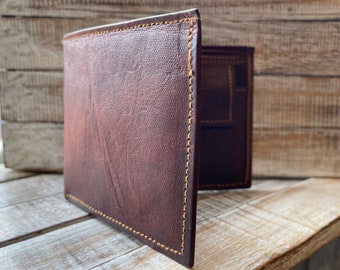 LEATHER WALLET, Double fold handmade wallet