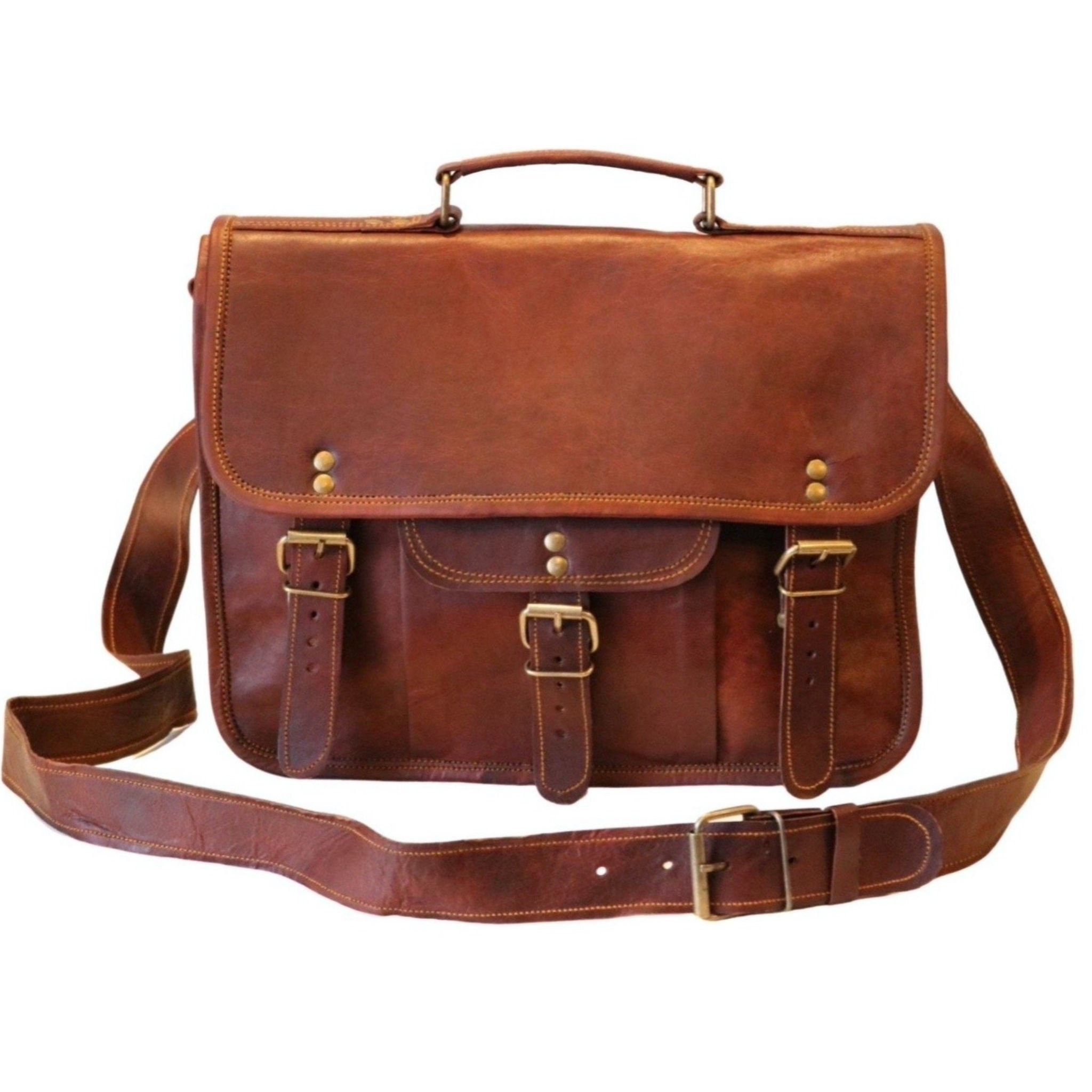 TRADITIONAL LEATHER SATCHEL A4 Size Etsy