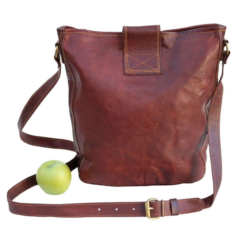 PHOEBE LEATHER SHOULDER bag, Large size zdjęcie 5