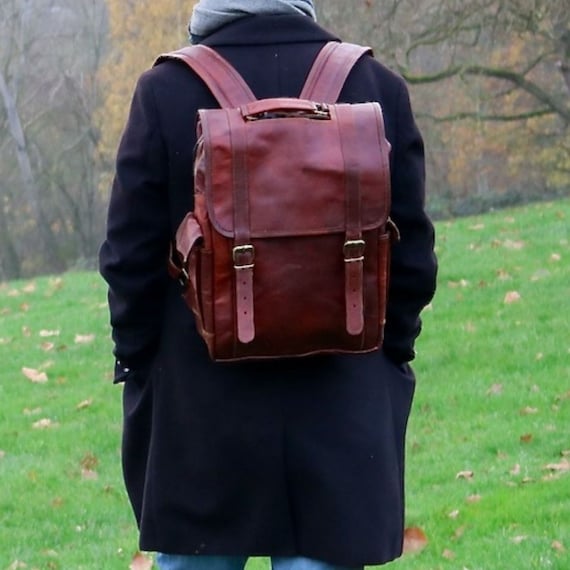 XL LEATHER BACKPACK, handmade perfect for laptop/work bag