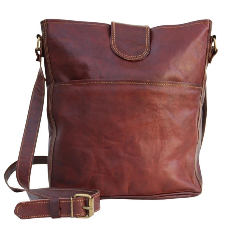 PHOEBE LEATHER SHOULDER bag, Large size zdjęcie 1