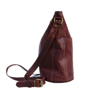 PHOEBE LEATHER SHOULDER bag, Large size zdjęcie 4