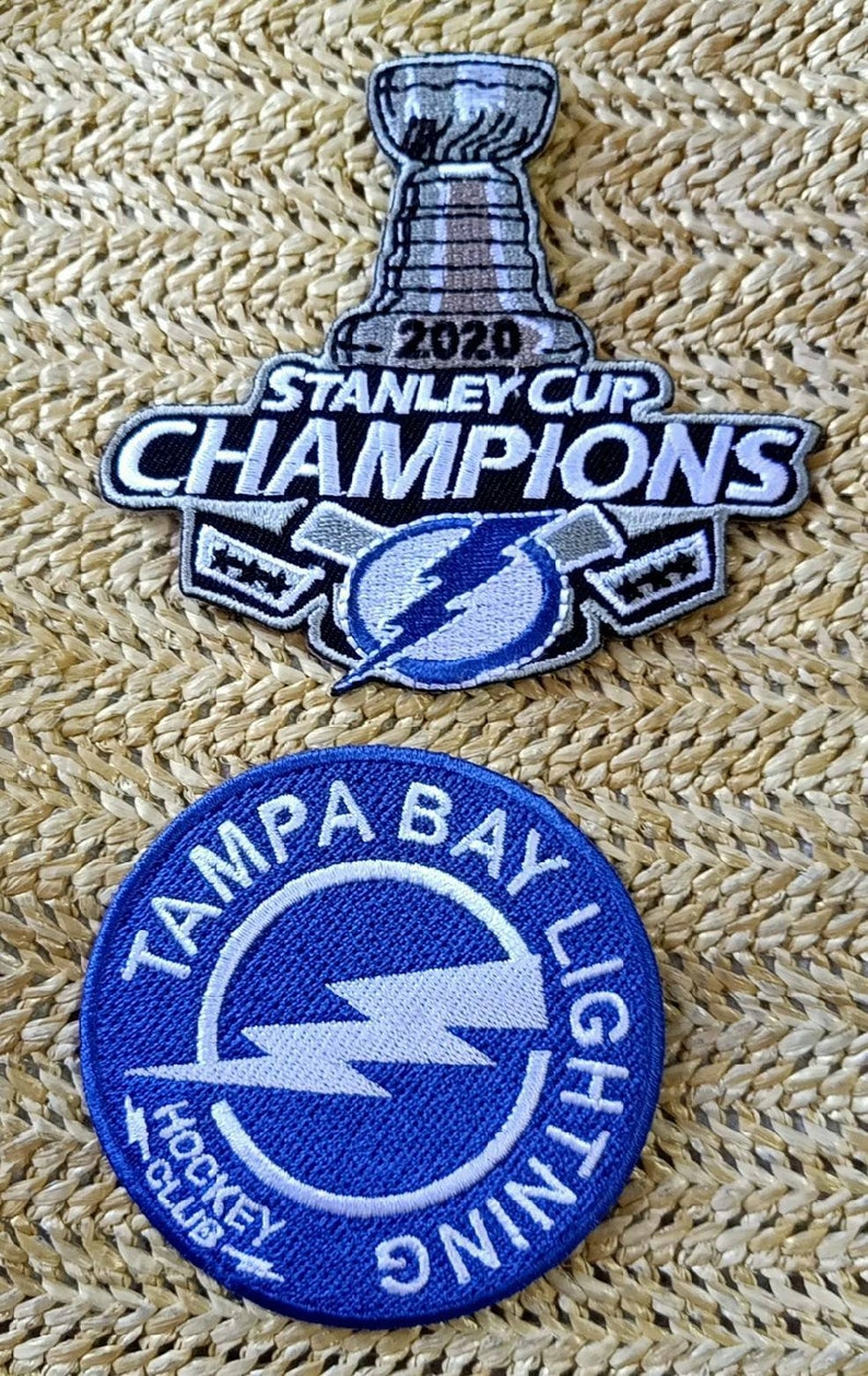 TB Lightning 3inches and Stanley Cup 334x312inches Logos Patches for iron on and sewing on clothing decoration.