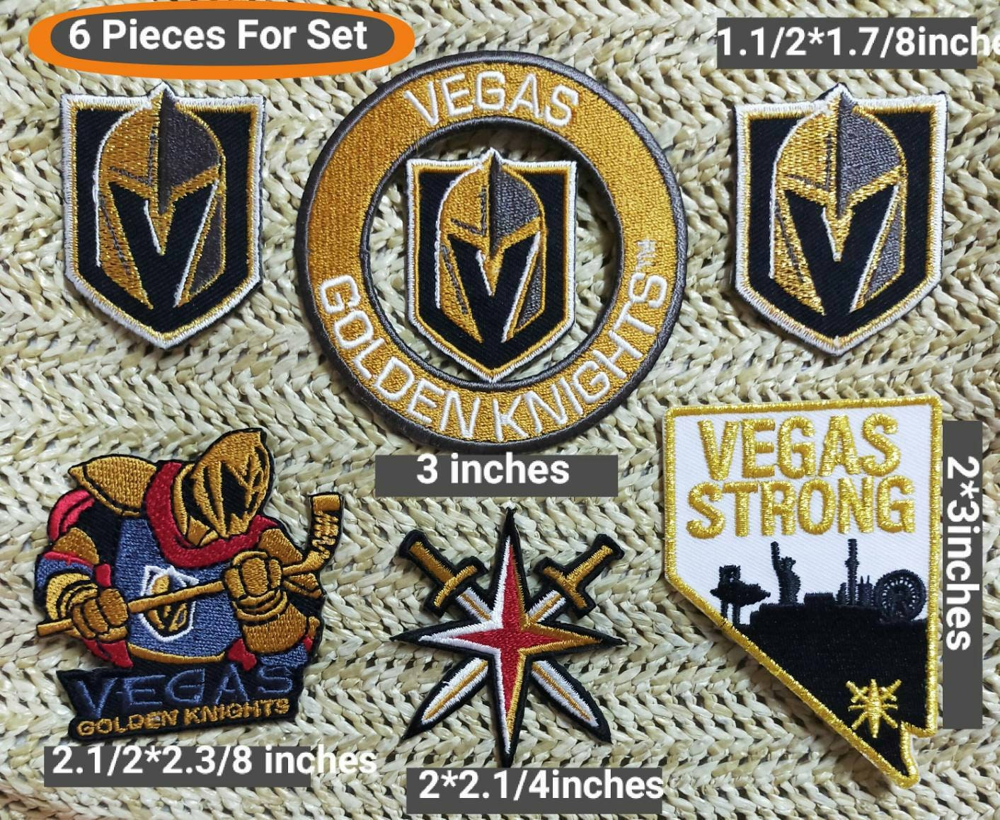 Vegas Golden Knights 6Logos Hockey Patches for iron on and Etsy