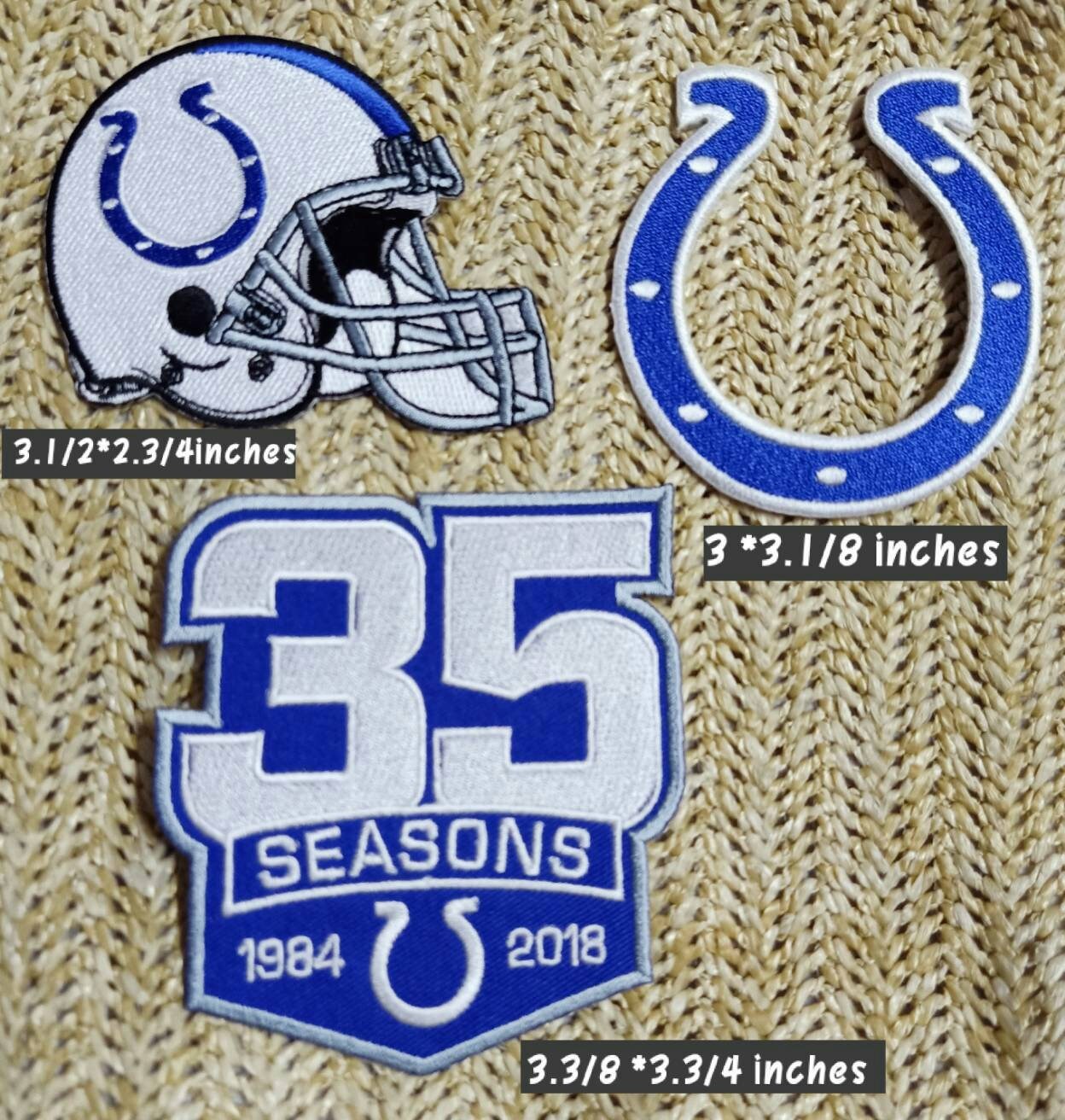 Indianapolis colts 3Pieces For Set Logos Patches for iron on Etsy