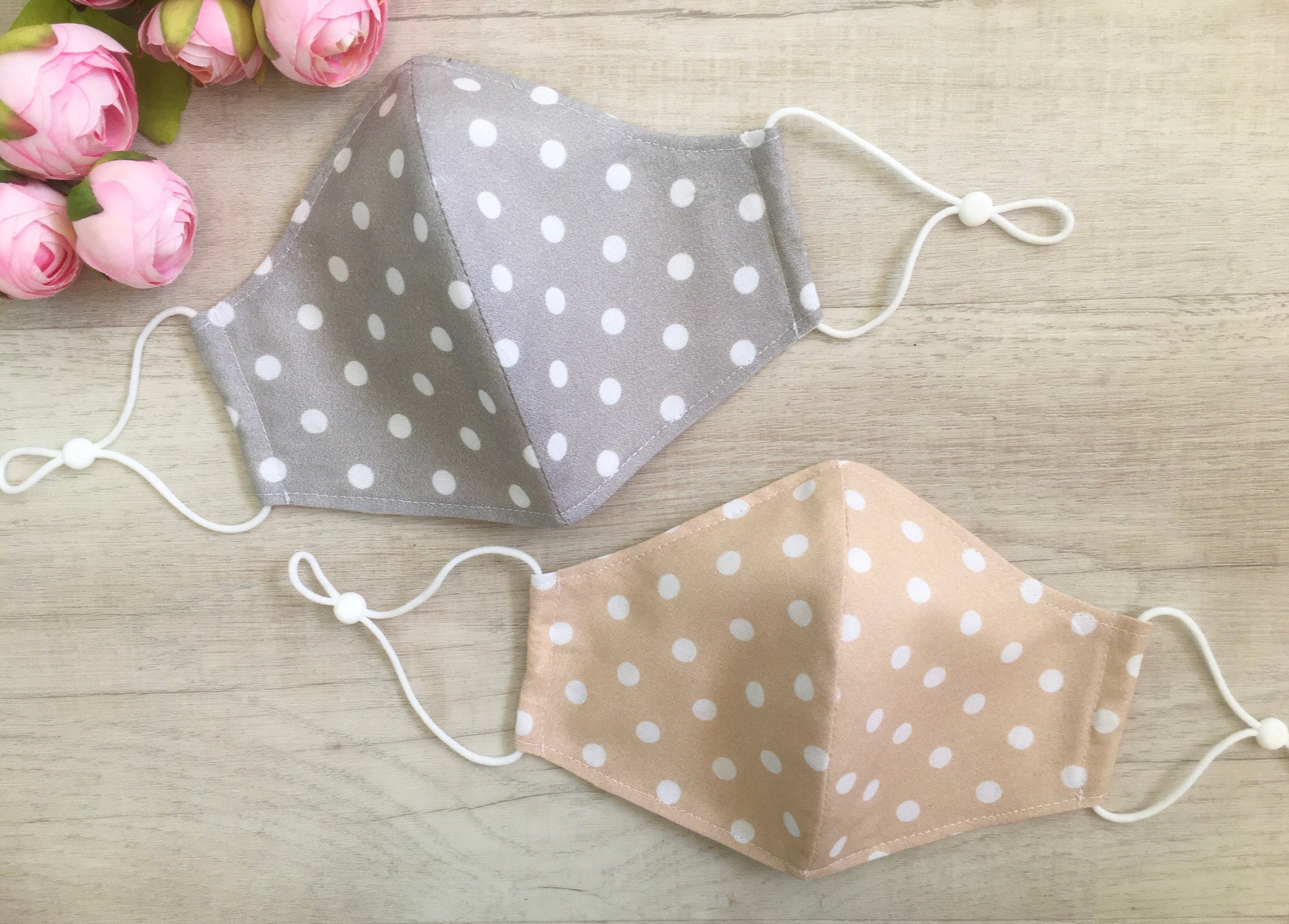 Ladies Face Mask UK Womens Mask Polka Dots Mask With Spots Etsy