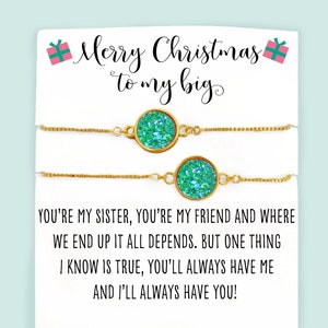 Big Little Matching Bracelets- BFF Bracelet- Sister Bracelet- Friendship Bracelet for 2- Box Chain Bracelet- Minimalist Bracelet for Her