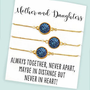 Matching Bracelets- Mother Daughter Bracelets- Always Together- Mom Daughter Gift Jewelry- Gift to Daughters- Mom Daughter