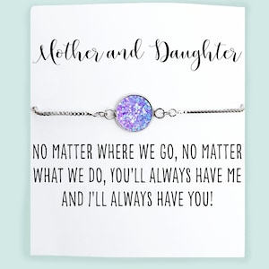Mother Daughter Bracelet- Long Distance Bracelet- No matter where we go no matter what we do you&#39;ll always have me and I&#39;ll always have you!