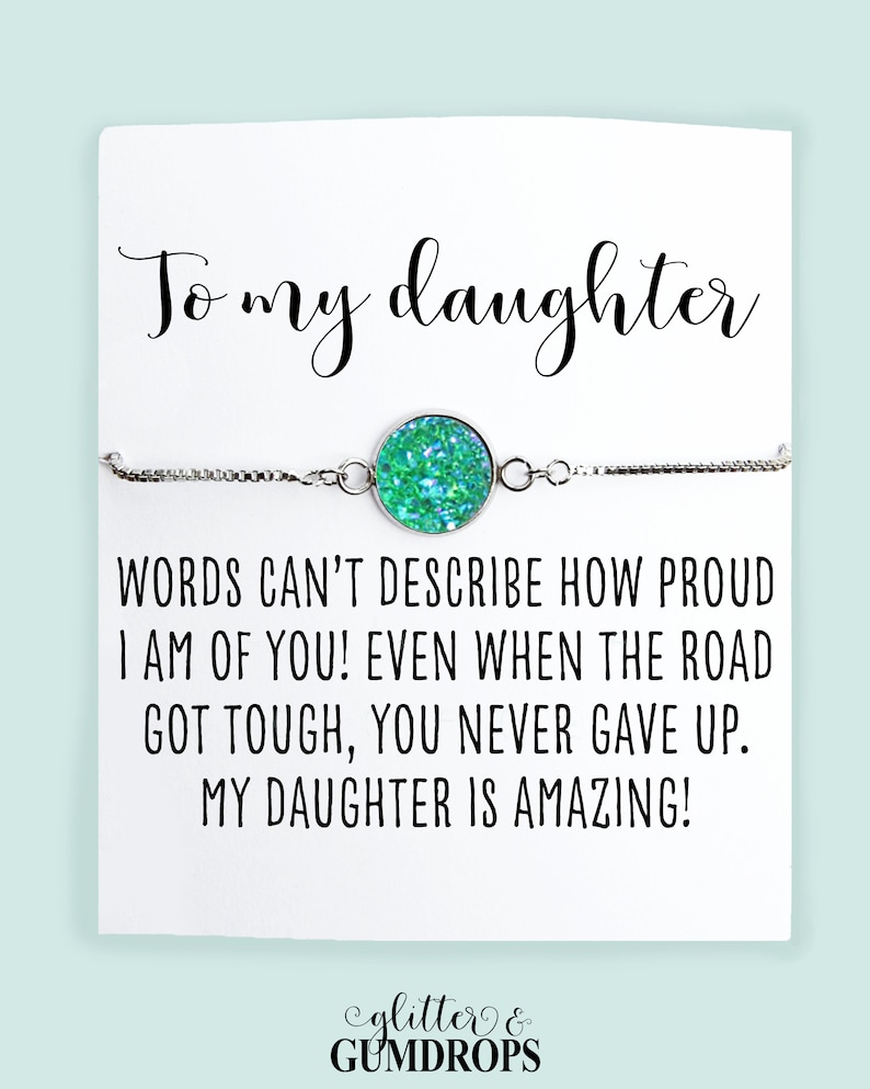 Proud of You Daughter Congratulations Gift Bracelet With Etsy