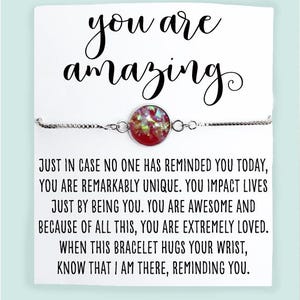 Friendship Bracelet with You Are Amazing Card- Love You- You Matter- Best Friend Gift- Thinking of You- Encouragement Gift- Support