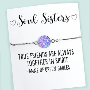 Anne of Green Gables- Best Friend Bracelet- Friendship Bracelet- BFF Bracelet- Minimalist Bracelet- Gifts for Best Friend Female- Box Chain