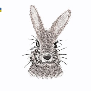 Machine à broder Bunny, 3 tailles. Animal. Dessins de broderie de machine de lapin de Pâques.