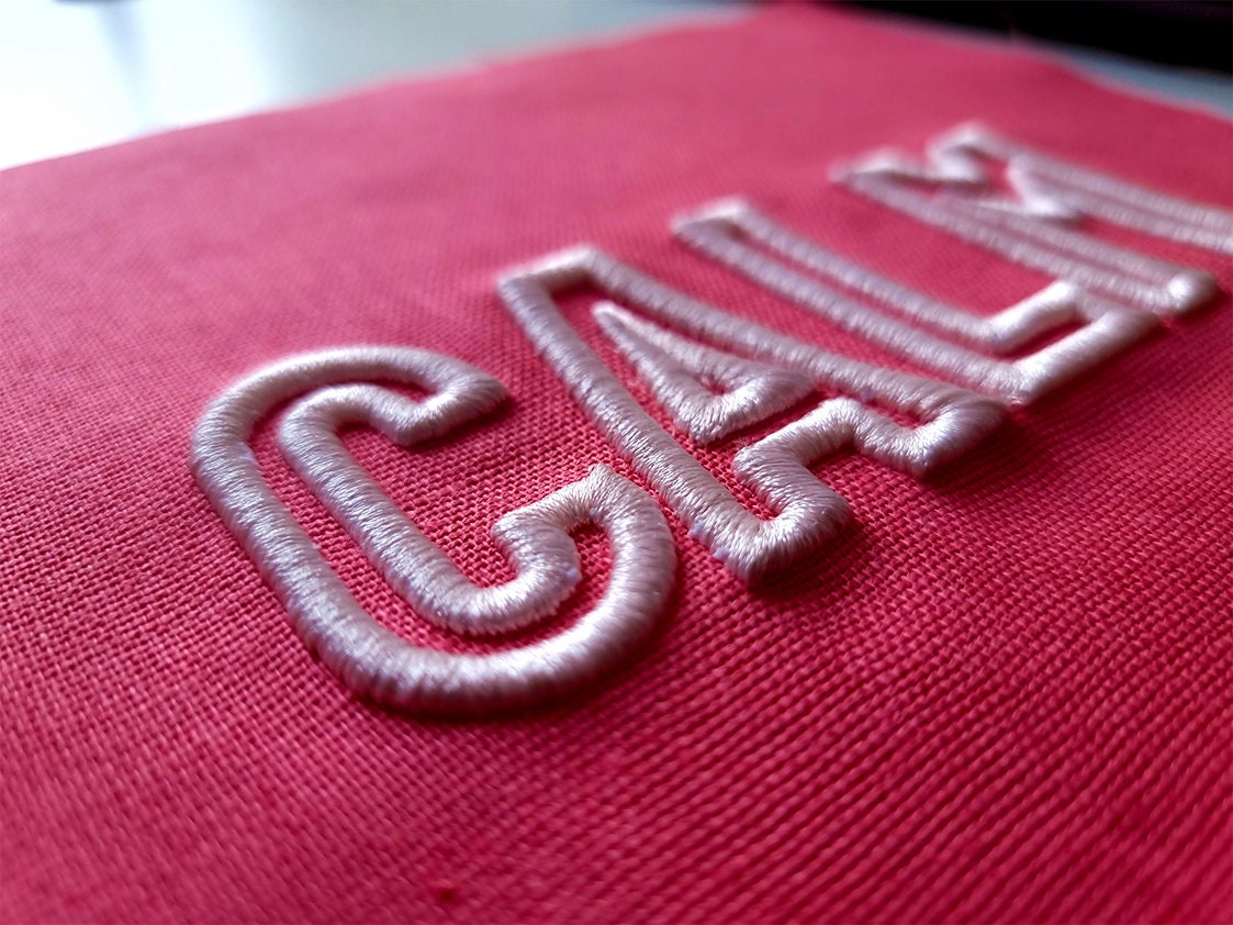 3D Puff Embroidery Font.  Puff Foam Embroidery Font.  Machine Embroidery Design, 2 Sizes. BX Embroidery Font.
