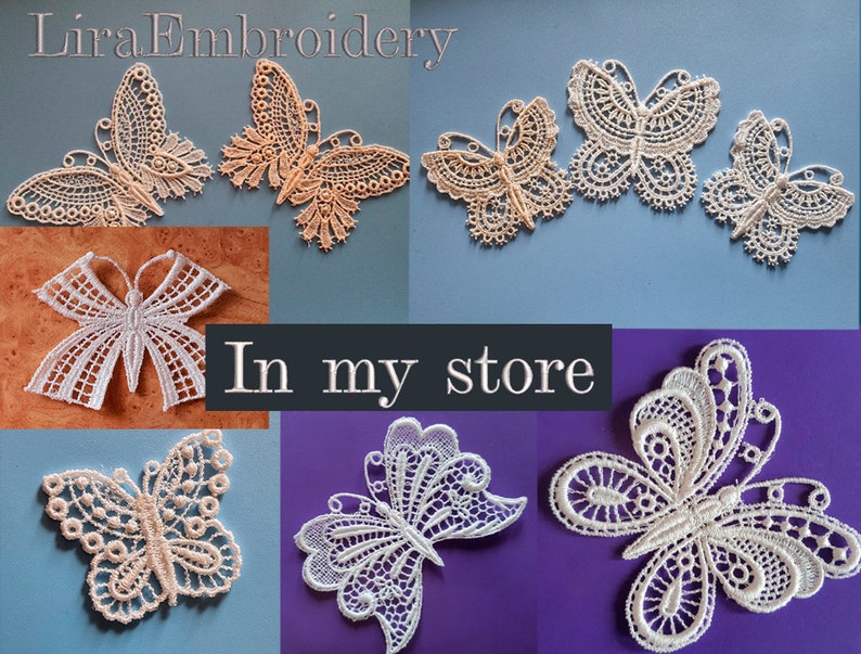 FSL Butterfly. Free Standing Lace. Machine Butterfly Embroidery Designs File image 2