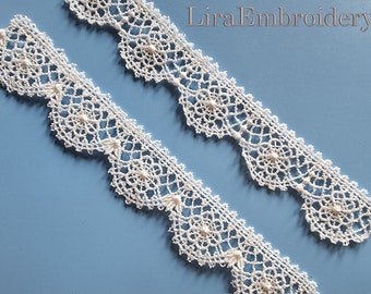 Set of Two FSL Borders. Battenberg Lace Trim. Taj Lace Borders. Machine Embroidery Designs.