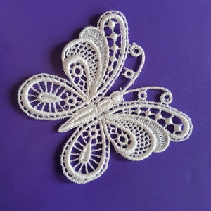 FSL Butterfly. Free Standing Lace. 3D three-dimensional. Machine Embroidery Designs.