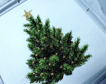 Christmas Tree Embroidery Design. 5 Sizes. Super Realistic Christmas Embroidery Designs. Instant Download. Machine Embroidery Design