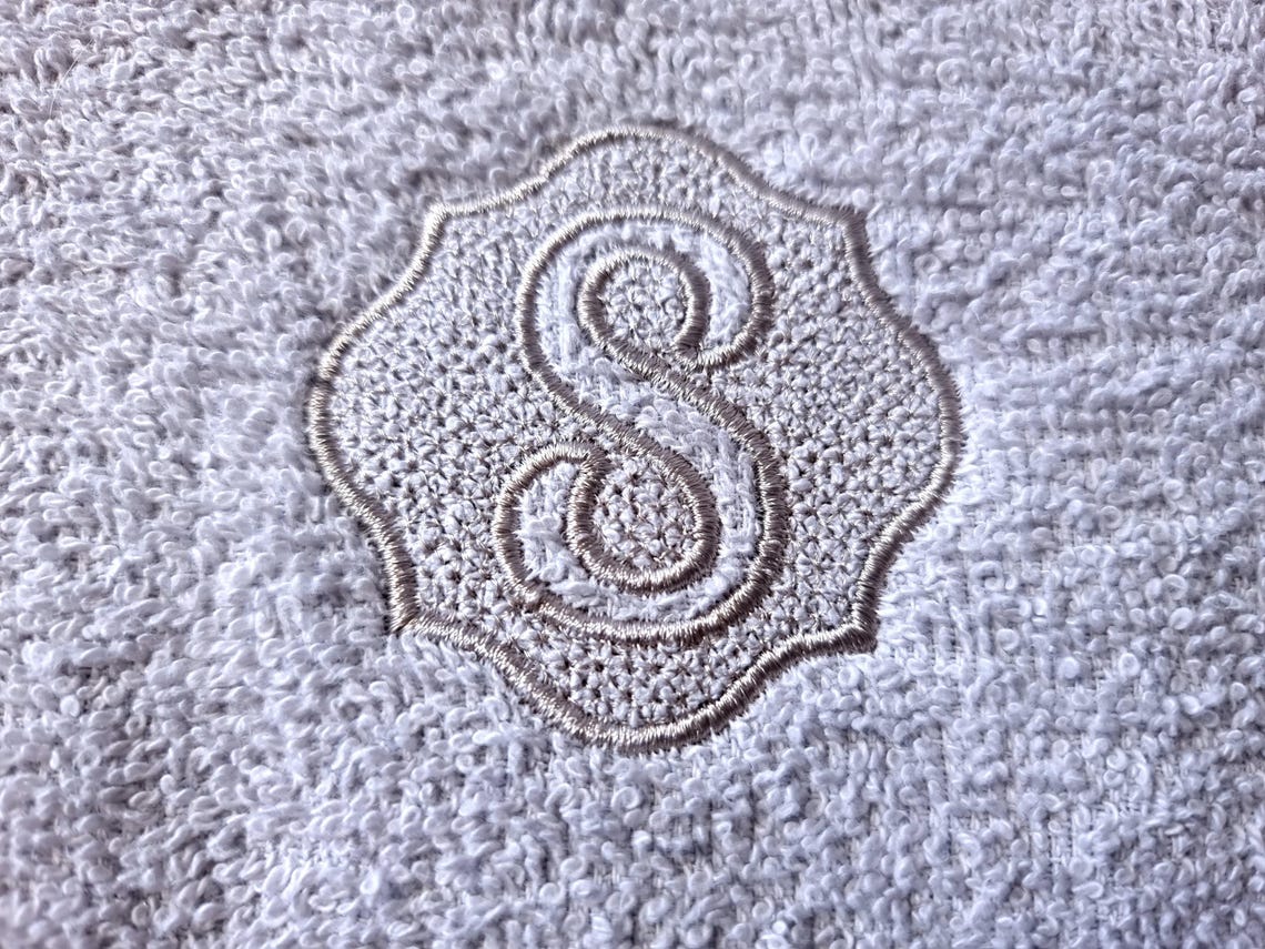 Embossed Monogram. Embroidery Font. Machine Embroidery Design. 6 Sizes ...