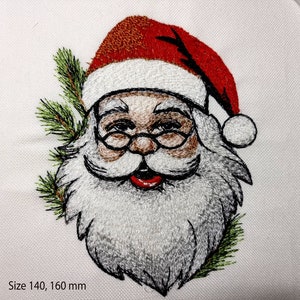 Navidad Papá Noel. 7 tamaños. Diseños de bordado navideño. Descarga instantánea. Diseño súper realista de bordado a máquina. imagen 5
