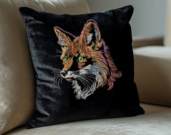 A Fox Machine Embroidery 5 Sizes. Animal Embroidery Designs. Instant Download.