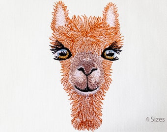 Lama Alpaca Machine Embroidery Designs,4 Sizes.