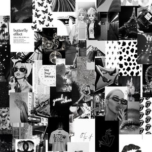 Ready to Print Black and White Boujee Aesthetic Wall Collage Kit Pack ...