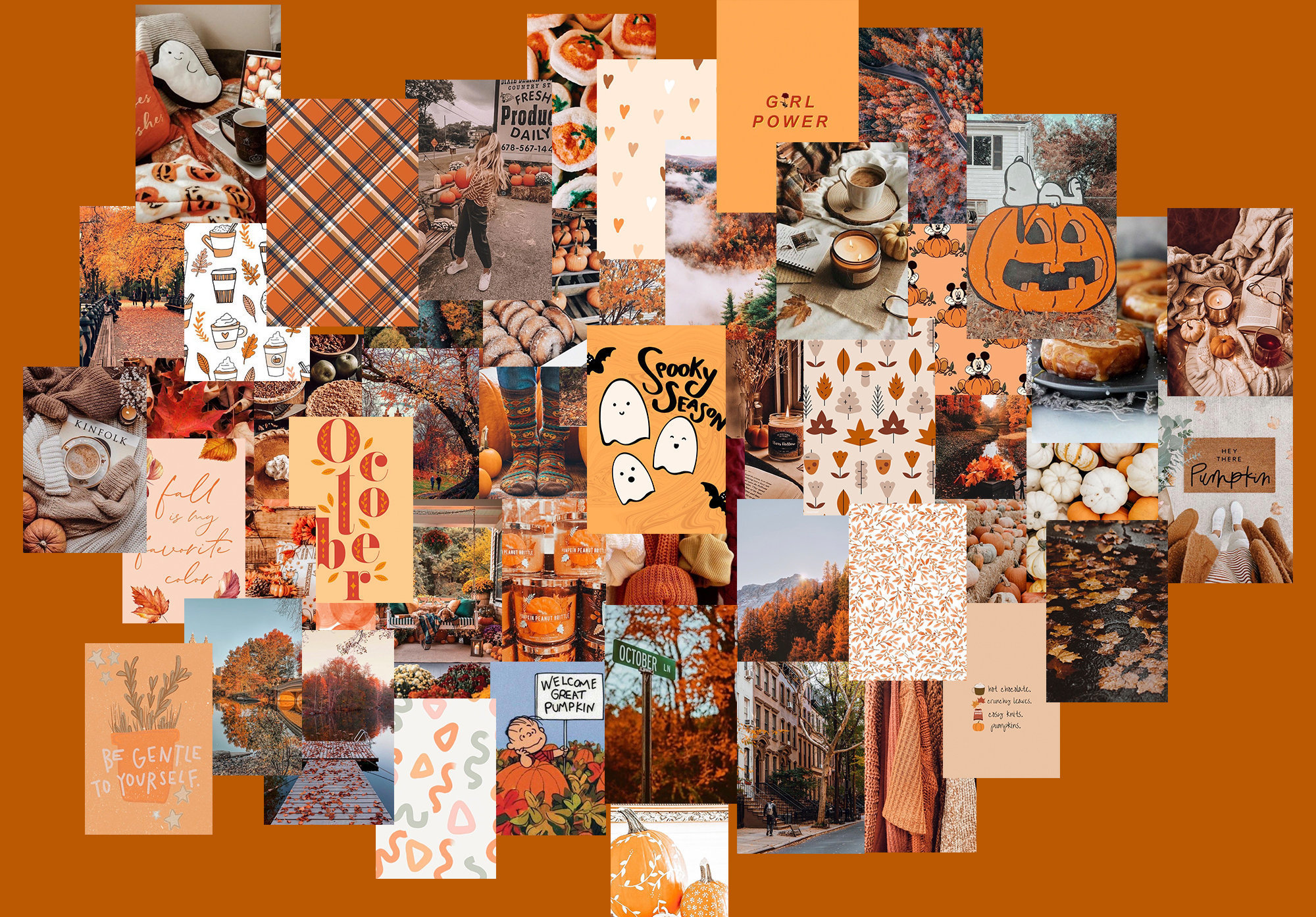 Fertig zum Drucken Herbst & Halloween Ästhetische Wand Collage | Etsy