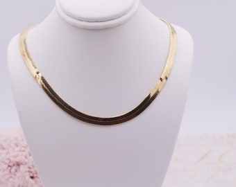 18K Gold Filled 5mm Snake Chain Choker