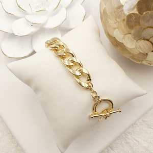 Bracelet 18k Gold Filled "Medium Chain With Toggle Clasp"