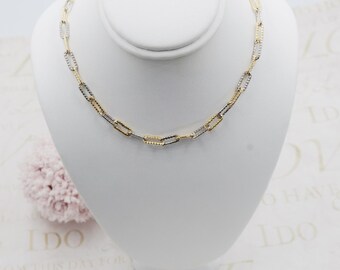 two tone choker necklace