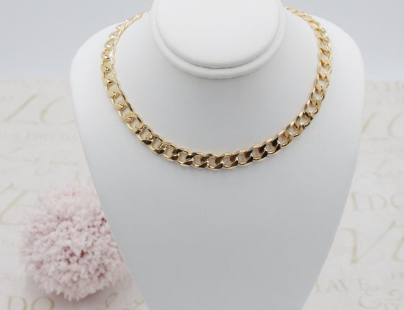 Chunky Gold Chain Choker Necklace, Gold Chain Necklace, Chunky Gold  Necklaces for Woman, Gold Link Necklaces Chain, Gold Choker Chain, 