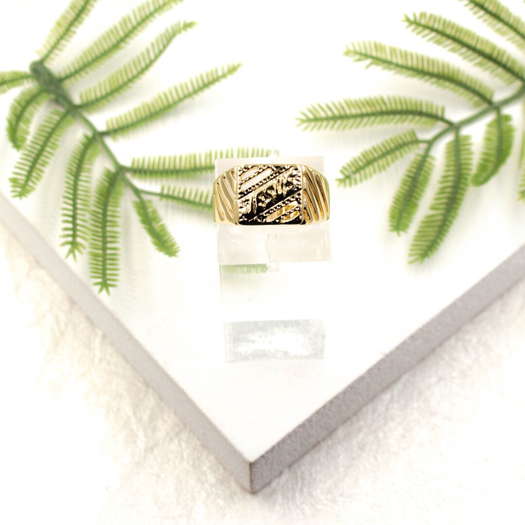 18k Gold Filled Jesus Ring: Faith Church Band for Men - Etsy