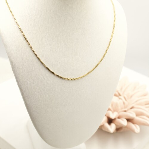 18k Gold Filled "Dainty and Tiny 1,2 mm Chain" Necklace Different Sizes Available